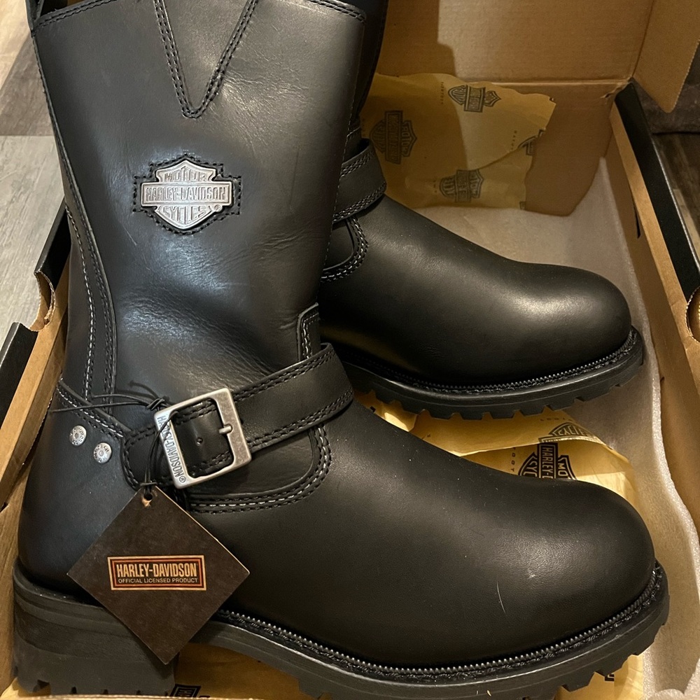 Harley Davidson riding boots. Half calf